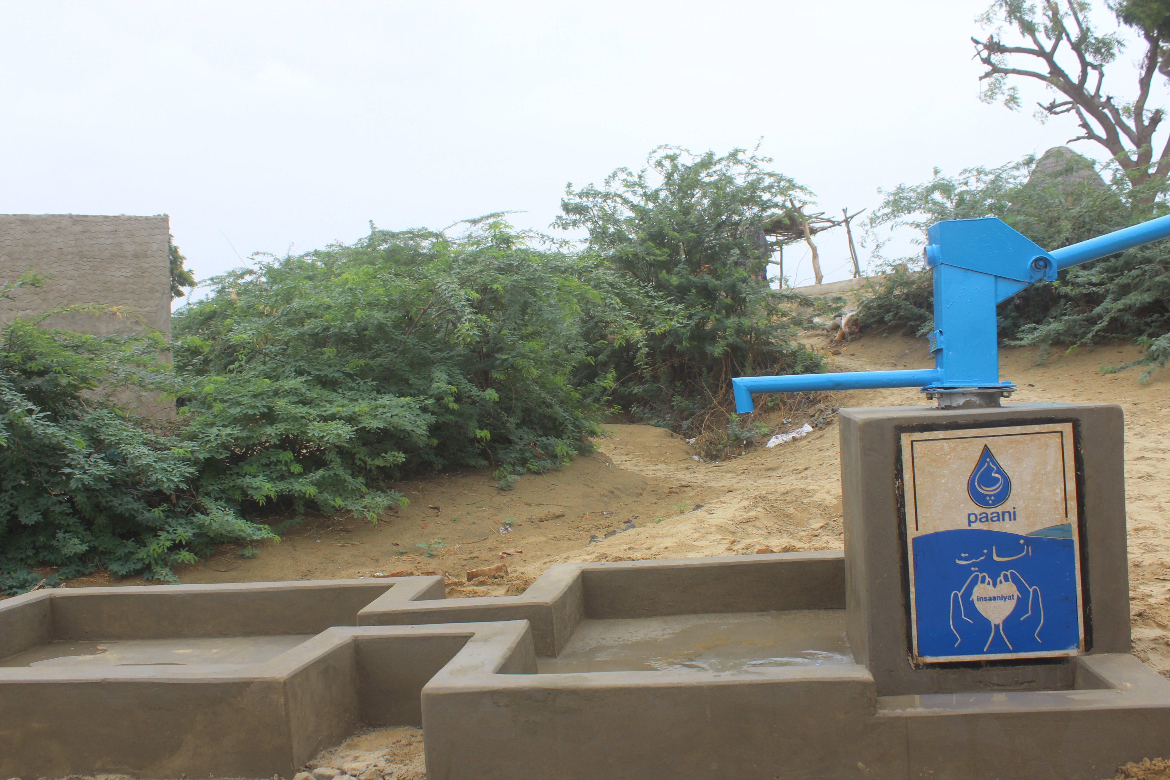 A completed water well